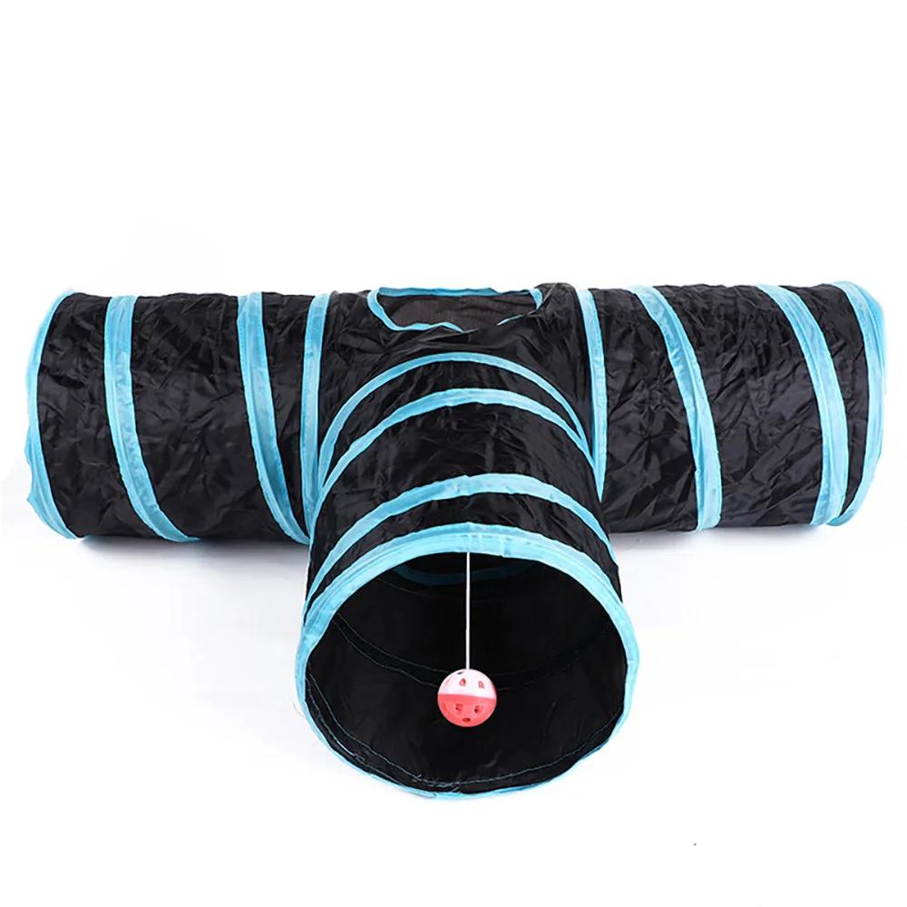Cat Tunnel Foldable Kitty Tunnel Pet Supplies S T Y Cross Pass Play Tunnel Cat Toy Breathable Drill Barrel for Indoor Loud Paper