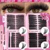 576 Clusters Of Single-Cluster False Eyelashes 10-16Mmdiy Segmented Natural Dense D-Curve Self-Grafting