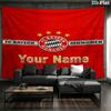 Bayern Munich Fan Gear Custom Name Wall Tapestry Aesthetic Wall Hanging Printed Fabric Blanket Decorative Tapestries For Bedroom Living Room Home Deco