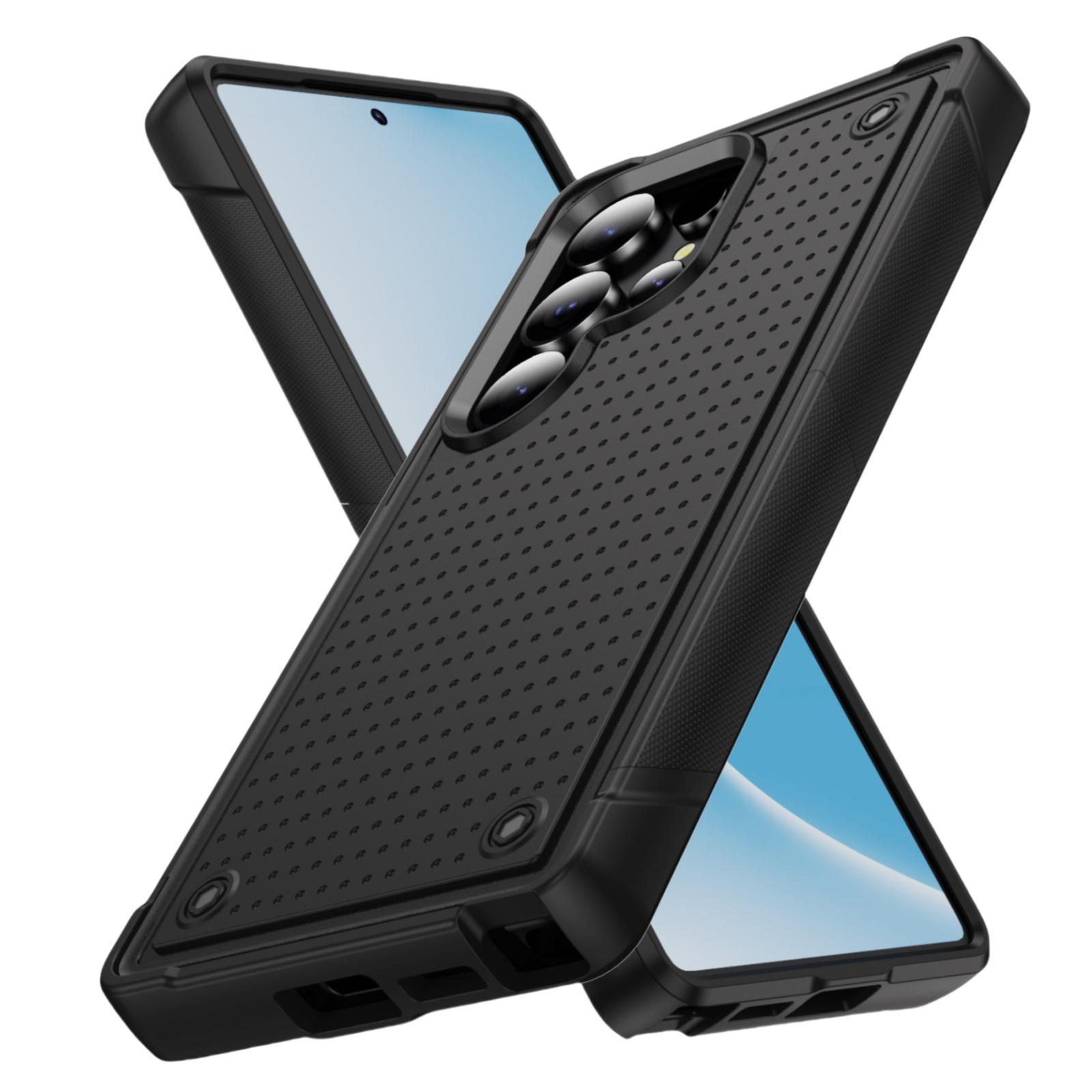 

Dual Layer Anti-Scratch Mobile Phone Cover for Samsung Galaxy S25 Ultra S24 Plus S23 FE S22 S21 Hard Protective Case for Galaxy S25 чорний