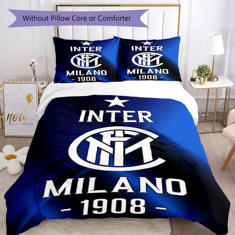 Inter Milan Bedding Set Breathable Duvet Cover With Pillowcases Home Decoration Birthday Gift
