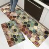 Tappeto da Cucina Retro Astratto Cartone Animato Stile Americano Assorbente Olio-Resistente Sporco-Resistente Tappetino Decorazione Casa