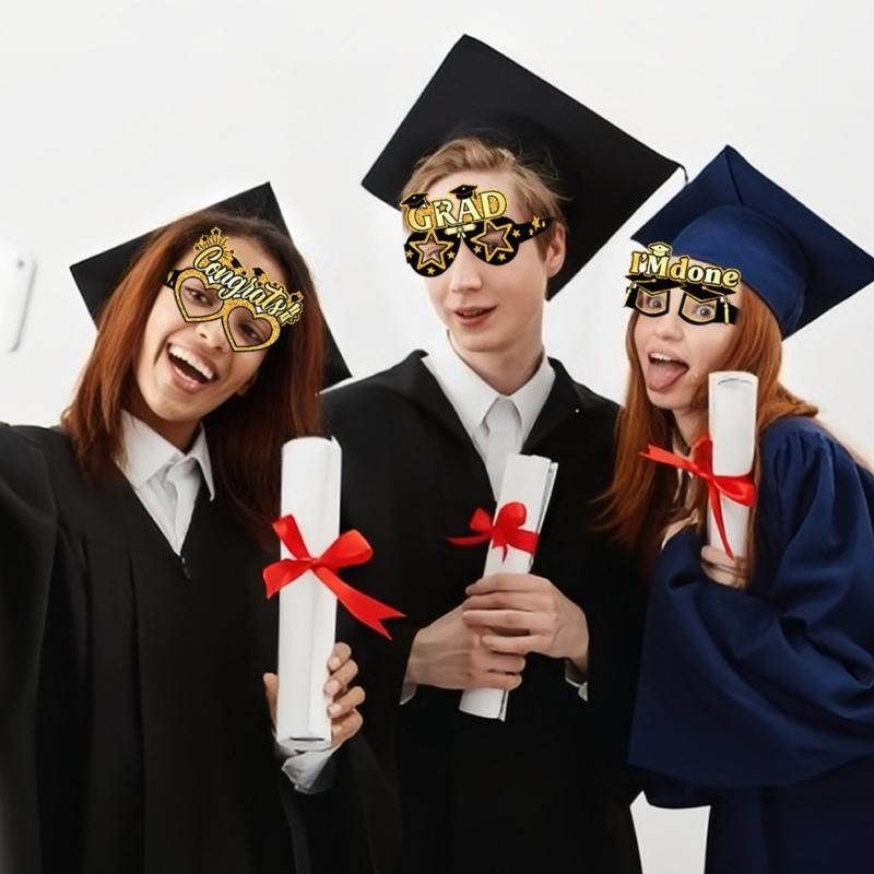 8Pcs Graduation Eyeglasses 2026,Graduation Glasses 2026 Graduation Decorations Class of 2026 Graduation Photo Booth Prop