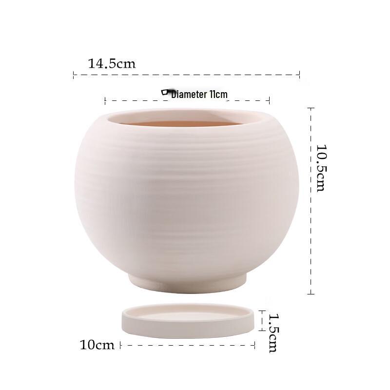 MOJY Spherical Ceramic Flower Pot