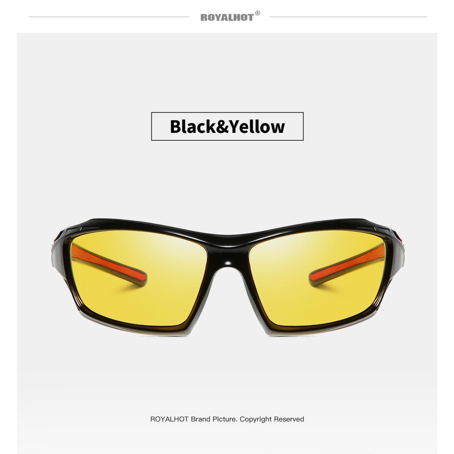 RoyalHot унисекс поляризационные новые спортивные солнцезащитные очки в стиле ретро — фото 19