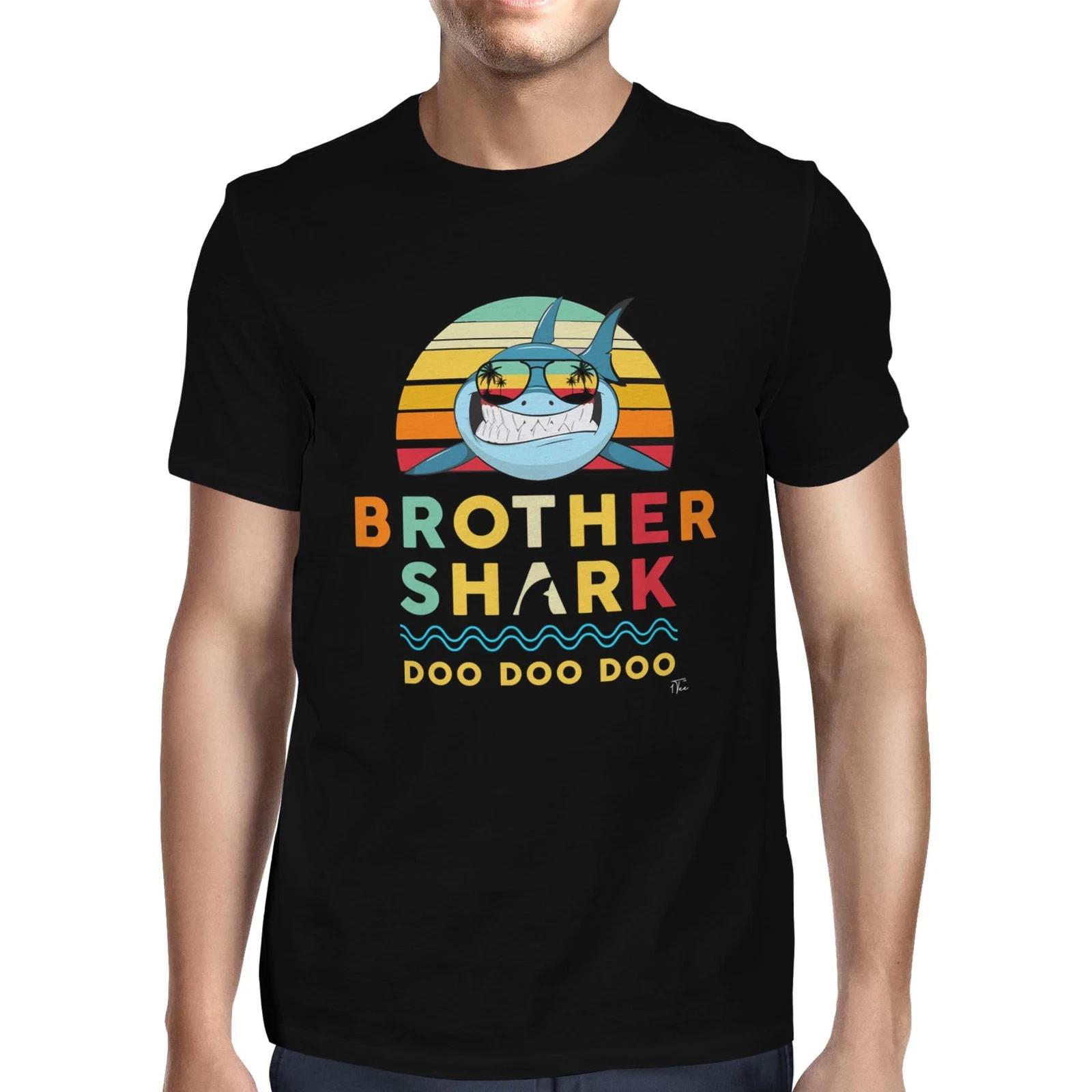 1Tee Mens Brother Shark T-Shirt XXL