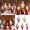 Multipurpose Holiday Ornament with Stylish Santa Doll Vibranting Fabric Christmas Collectible Figurines Daily Use