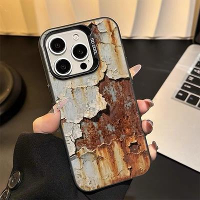 Creative Antique Rust Patterned Phone Case for iPhone 17 16 15 14 13 12 11 Pro/ Max/Plus Anti-fall and Shockproof Rear Cover