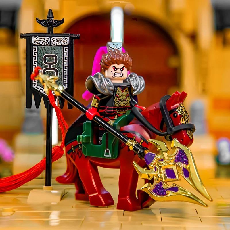 Building Block Man Figurine Three Kingdoms Zhuge Liang Armor Version Lu Bu Children's Assembly Toy Boy Holiday Gift Collection
