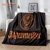 3D German Jaegermeister Logo Elk Soft Flannel Blanket for Beds Bedroom Sofa Picnic,Throw Blanket for Cover Outdoors Leisure Gift