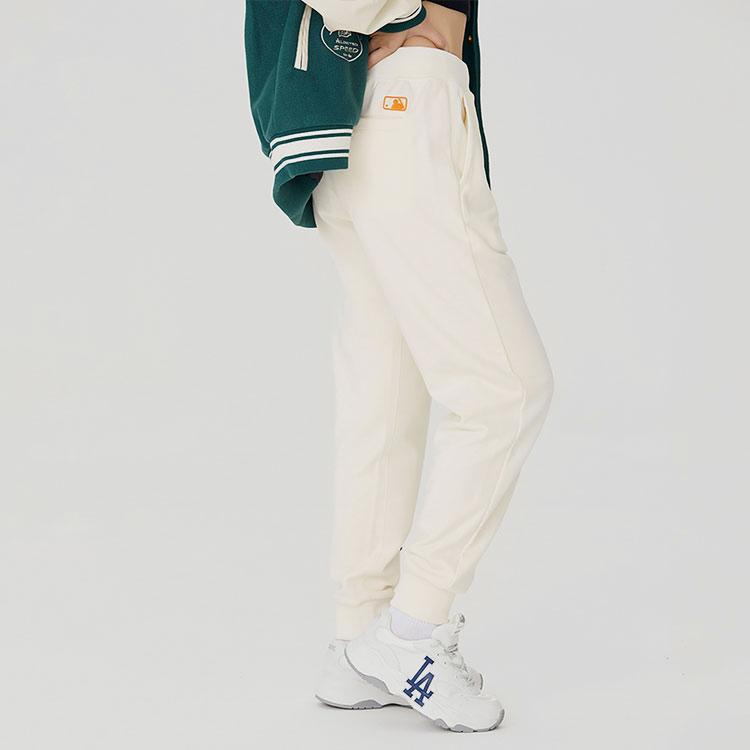 New MLB Knitted Sweatpants Unisex Cream 3APTB0124-46CRS
