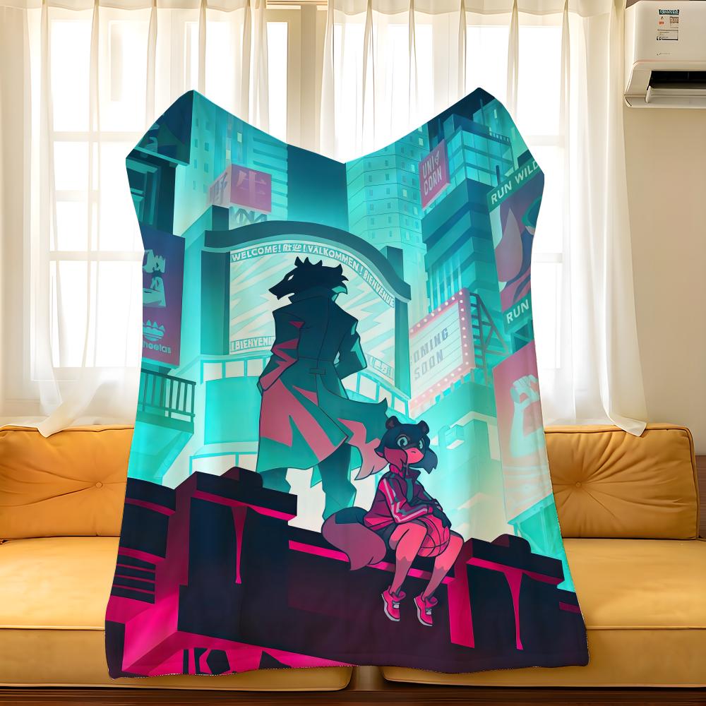 Anime B-BNA Throw Flannel Cozy Print Blanket, Portable, Durable Machine Washable Cute Cool