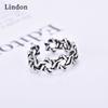 Lindon Classic Copper Alloy Zircon Ring Ladies Jewelry Wedding Promise Party Gift