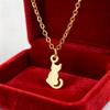 Cat Pendant Necklace Women Girls Stainless Steel Clavicle Chain Choker Jewelry Gift Accessories Party Fashion