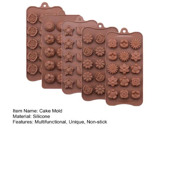 1 Set Cake Mold Silicone Chocolate Mold Heat Resistant Multifunctional Candy And Candle Mold for DIY Baking Kitchen Use