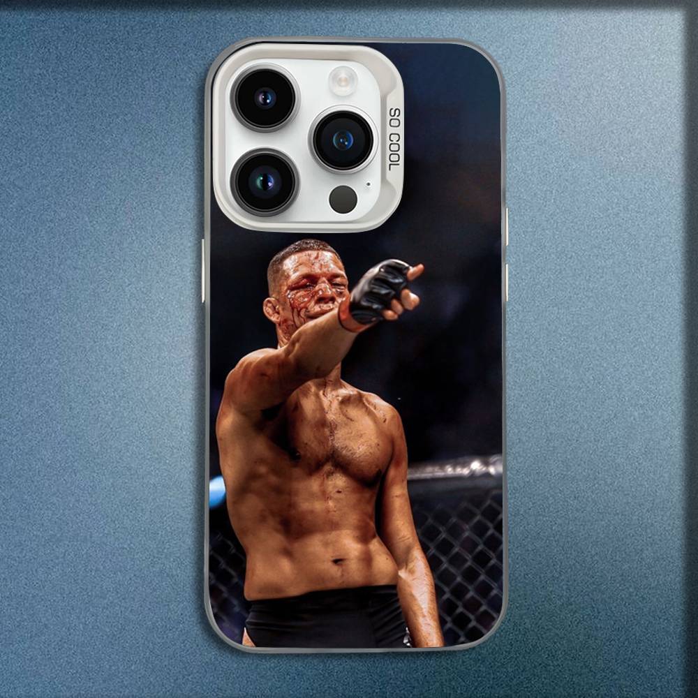 N-Nate D-Diaz Phone Case For iPhone 16,15,14,13,12,11,Mini,Pro,E,MAX White Candy Matte Shockproof Cover