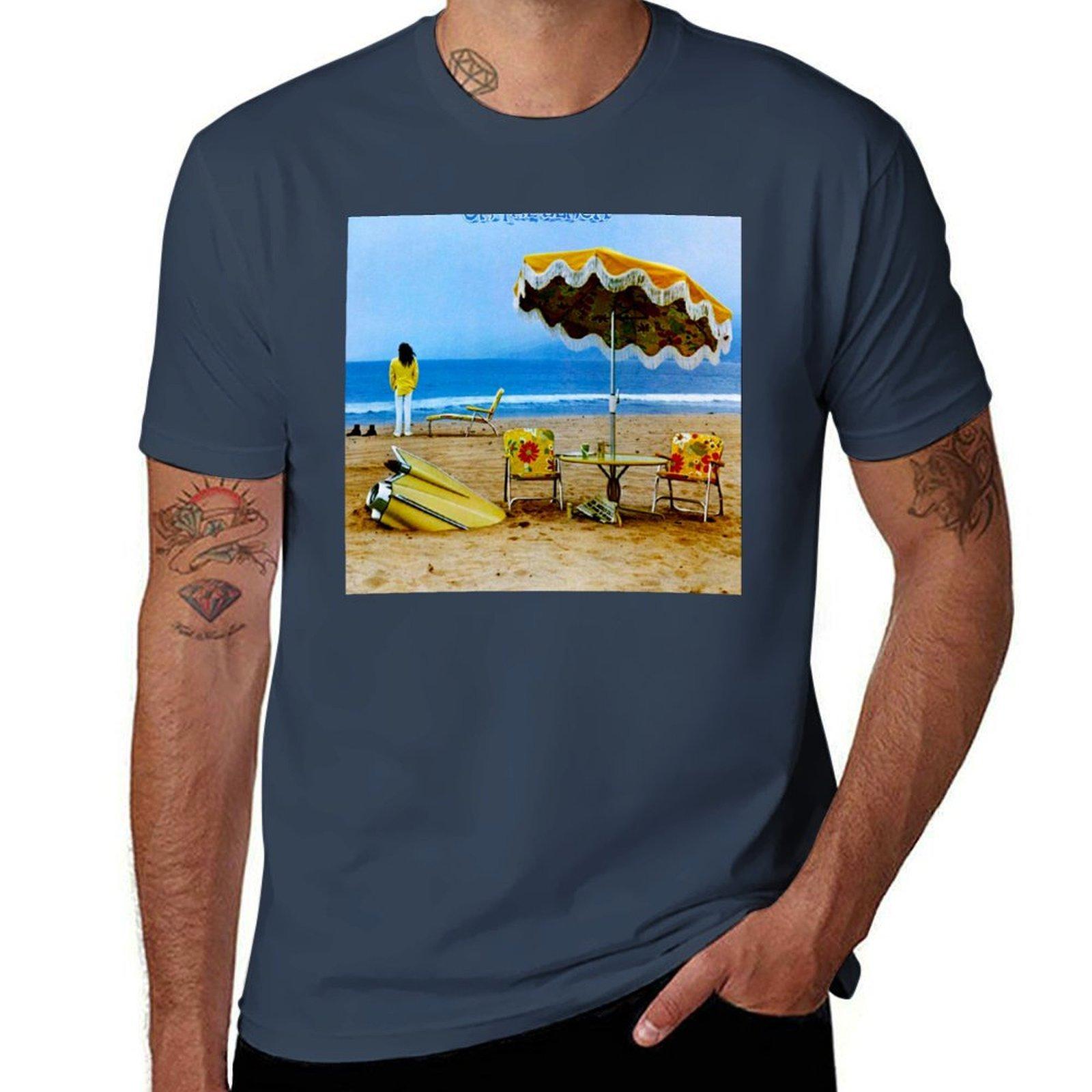 On The Beach Tshirt Minimalist Plain Crew Neck Tshirt S