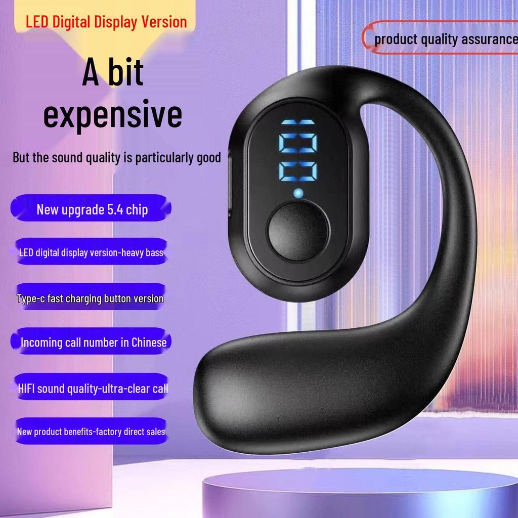 Bluetooth Open-Ear Wireless Sports Earbuds with Ultra-Long Battery Life for Running and Driving
