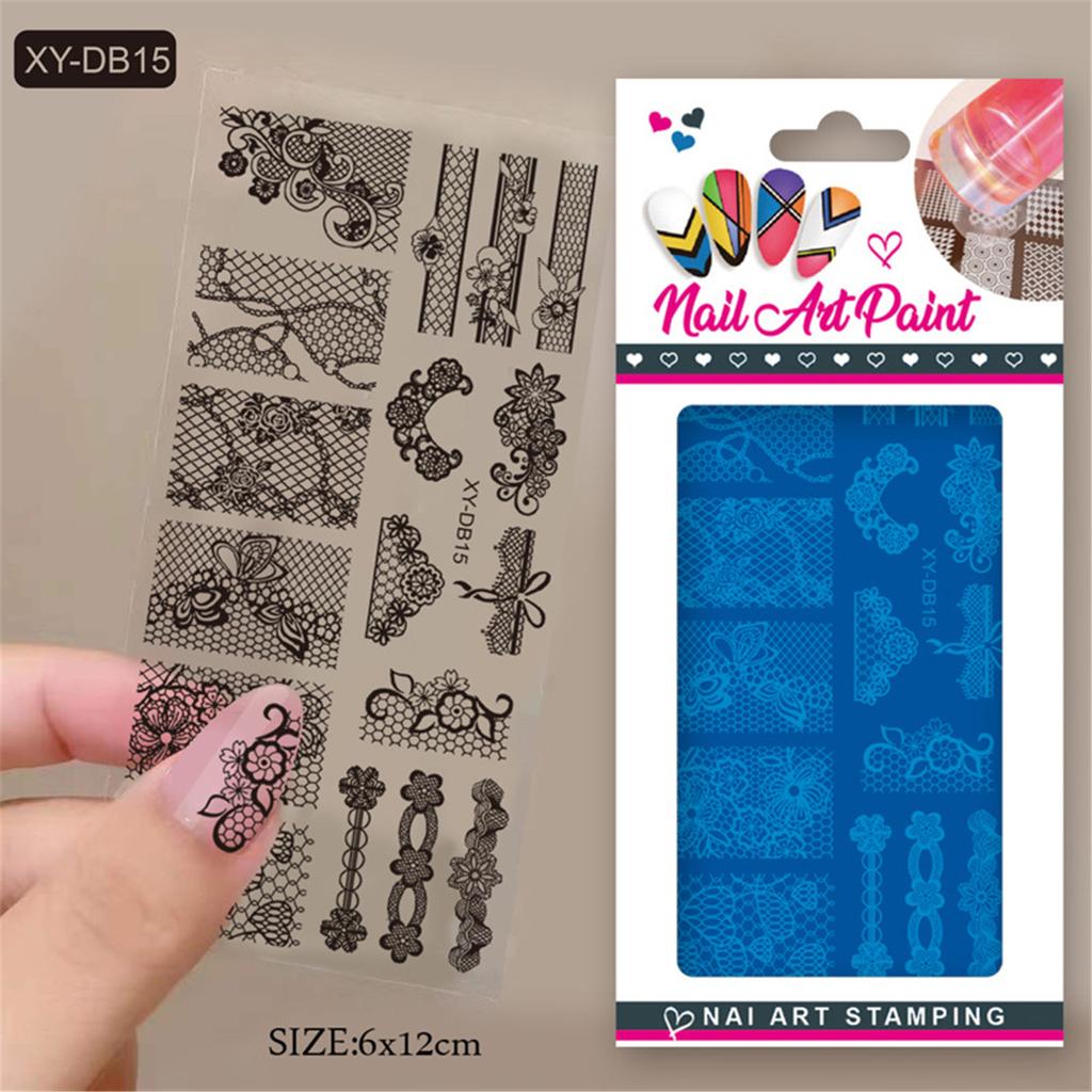 Nail Stamp Plate Nail Art Templates Heart Flower Nail Art Plates for DIY Nail Art Decorations Nails Art Stamping Plates