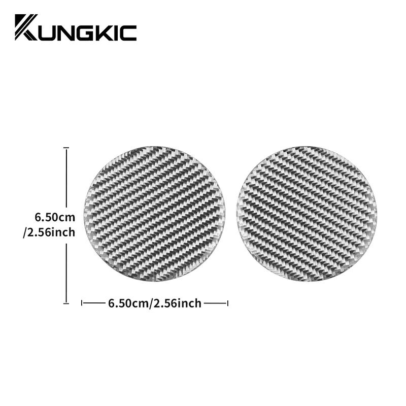 Real Soft Carbon Fiber Car Water Cup Pad Non-slip Universal Rubber Mat For Car Drink Coffe Bottle Holder Coaster Accessories