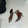 Comfortable high-heeled French temperament pointed short boots women's boots autumn new models