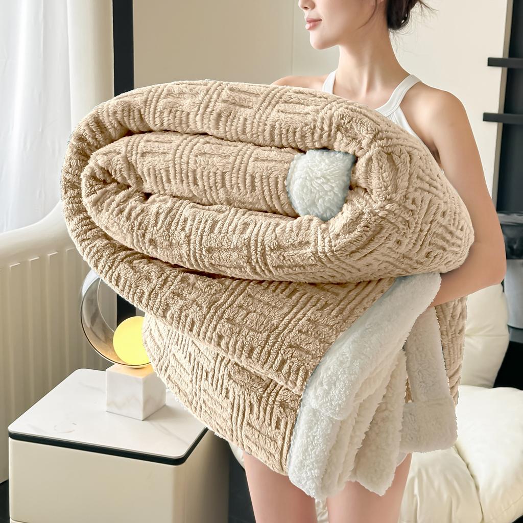 Thick Fleece Blanket Ultra-Soft All-Season Couch Camping Travel Machine Washable Cozy Home Decor For Living Room Bedroom Office