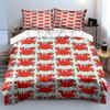 Cute Red Crab Bedding Set Bedding Duvet Cover Set Duvet Cover Pillowcases (1 * Duvet Cover 2 * Pillowcases, Without Duvet Insert)