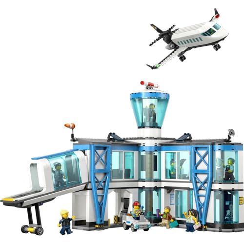 LEGO City Airport Terminal and Airplane Toy Set 60502 Vehicle Airship Interior Stylish Birthday Gift for Kids 8-10 Years Old Boys and Girls