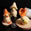 Mould Garden Decorative Plaster Ornament Mold Cartoon Mushroom Hat Duck Candle Irregular Display Stand Silicone Molds Hot Sale