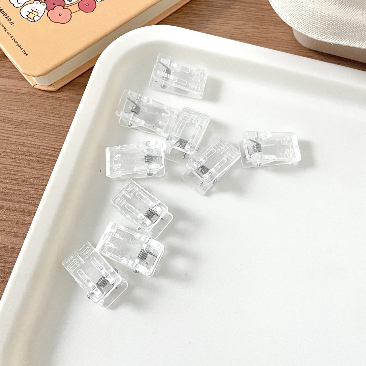 Прозрачный самоклеящийся акриловый держатель для бейджа с зажимом и двусторонним скотчем