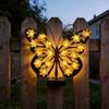 Zewnętrzna Lampa Ścienna Solarna z Dekoracją Motyla – Lampa Krajobrazowa do Ogrodu i Dziedzińca Willi / Lampka Ścienna Ambientowa