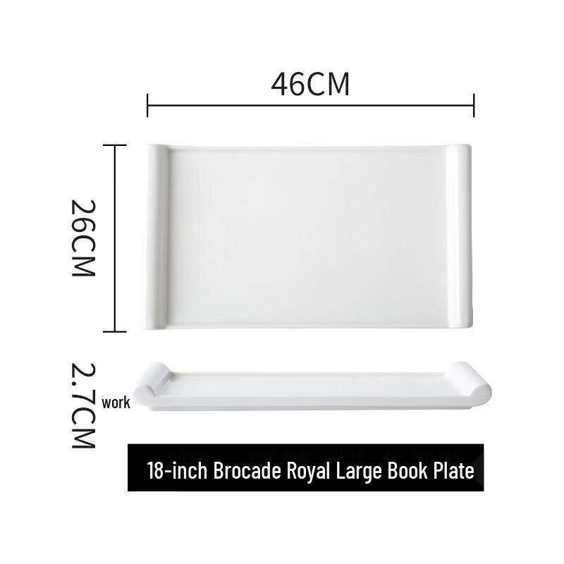 Minimalist Ceramic Rectangular Serving Plate