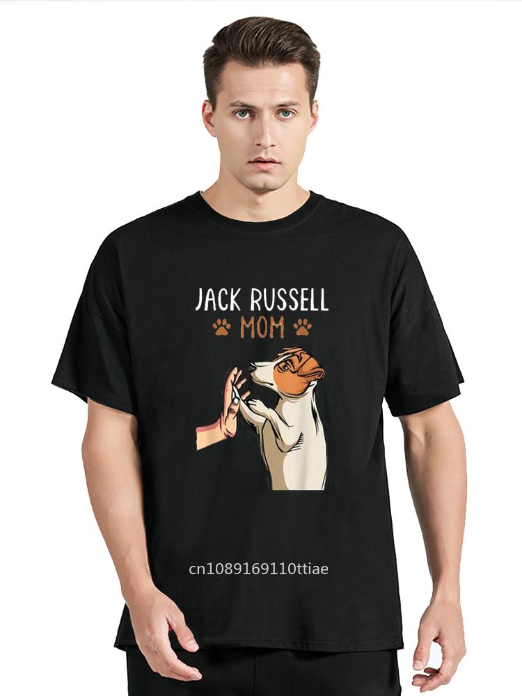 Jack Russell Terrier Mom Cute Dog Mama Funny Women Print unisex T-Shirt Unisex Cotton Tshirt Fashion Casual Streetwear Graphic T Shirts