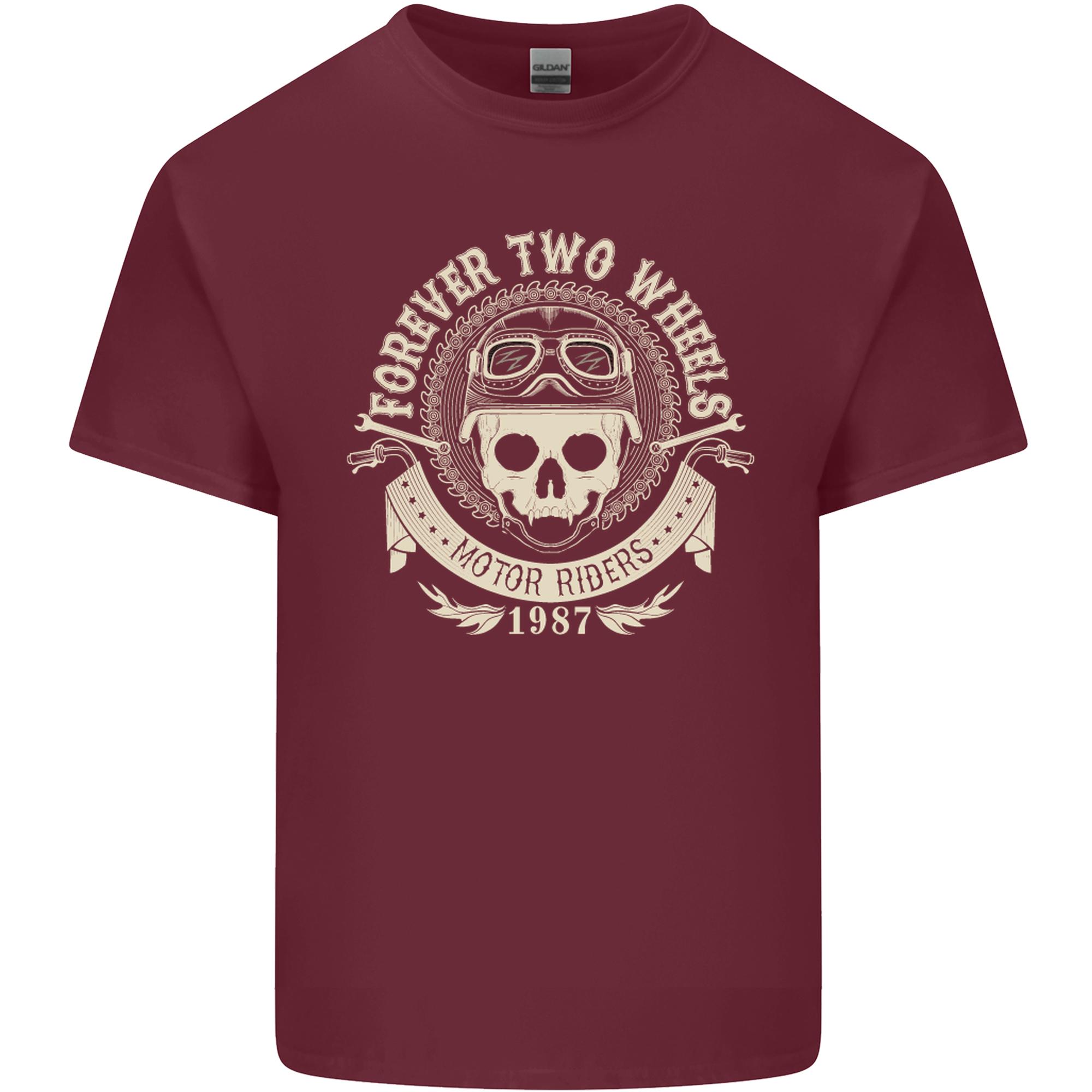 Forever Two Wheels Motorbike Biker Unisexs Light Cotton TShirt S