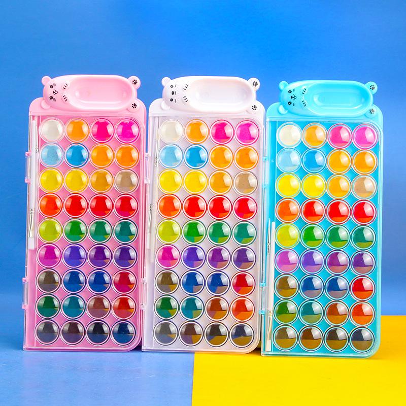 Little Carney 36-Color Gouache Watercolor Set for Students and Beginners