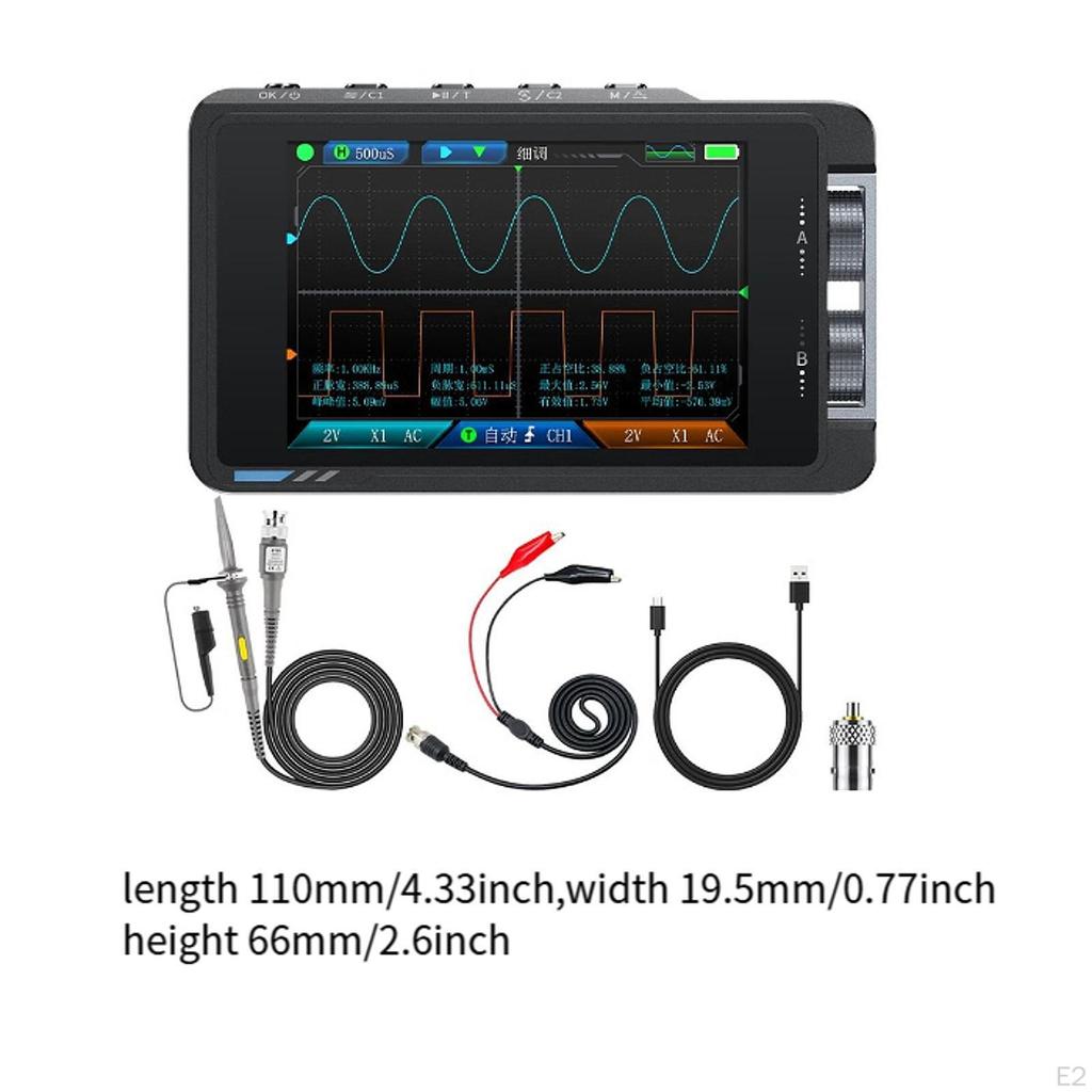 Digital Oscilloscope Continuity Tester 50MHz Portable for Power Meter