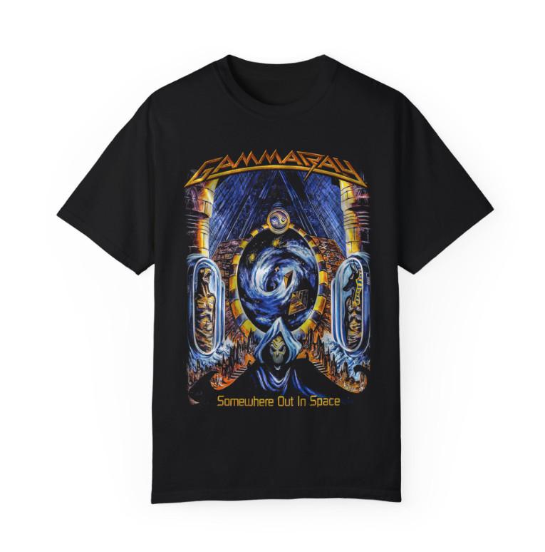 DTG Print Metal Tee – Gamma Ray – Somewhere Out in Space – Unisex Double Sided