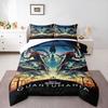 Ant-Man Quantumania Marvel Poster Bedding Set, Paul Rudd Duvet Cover Set, Vibrant Blue Quantum Realm Art