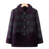 Winter Velvet Thick Coat Old Lady Warm Square Collar Wearing Cotton-padded Clothes Women