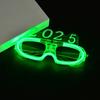 Photographic Ornaments 2025 LED Glow Glasses Number Letter New Year Party Glasses  New Year Gift