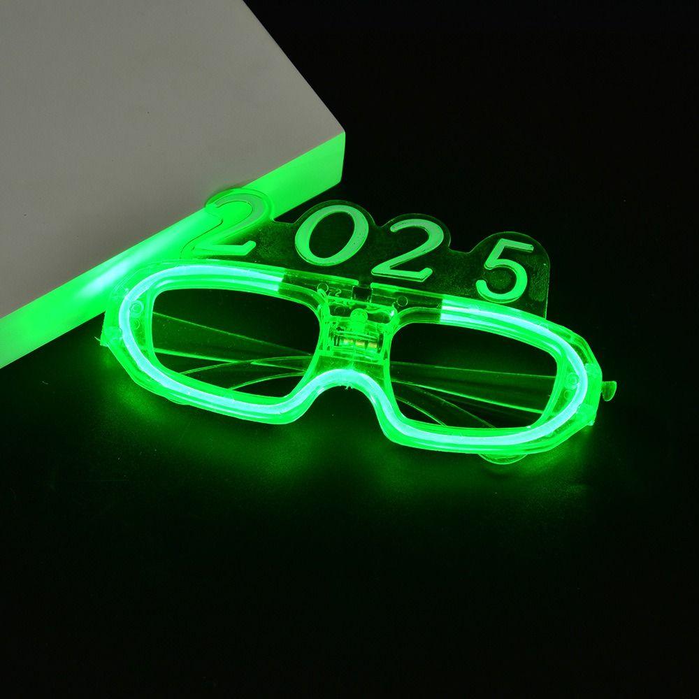 Photographic Ornaments 2025 LED Glow Glasses Number Letter New Year Party Glasses  New Year Gift