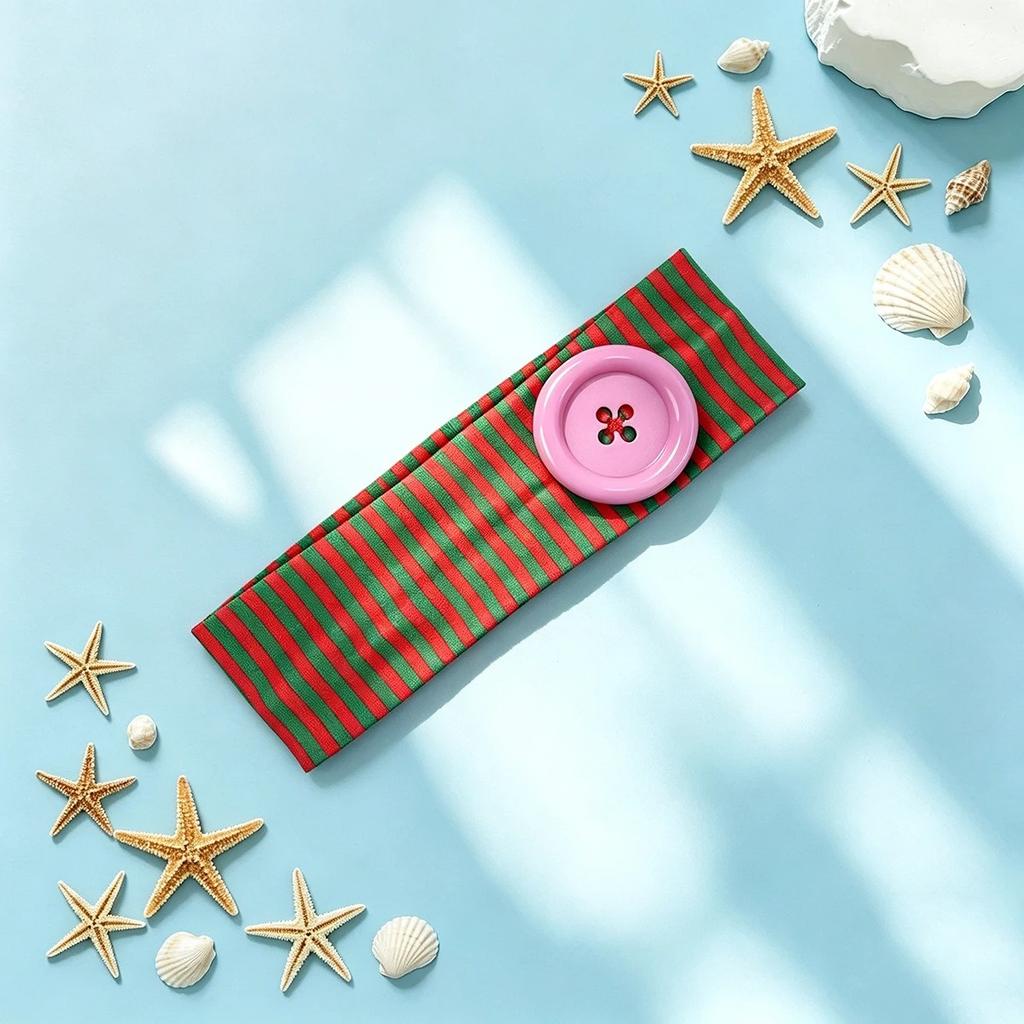 Y2K Subculture Large button polka dot headband photography dressing yoga Going out on the Street INS decoration accessories