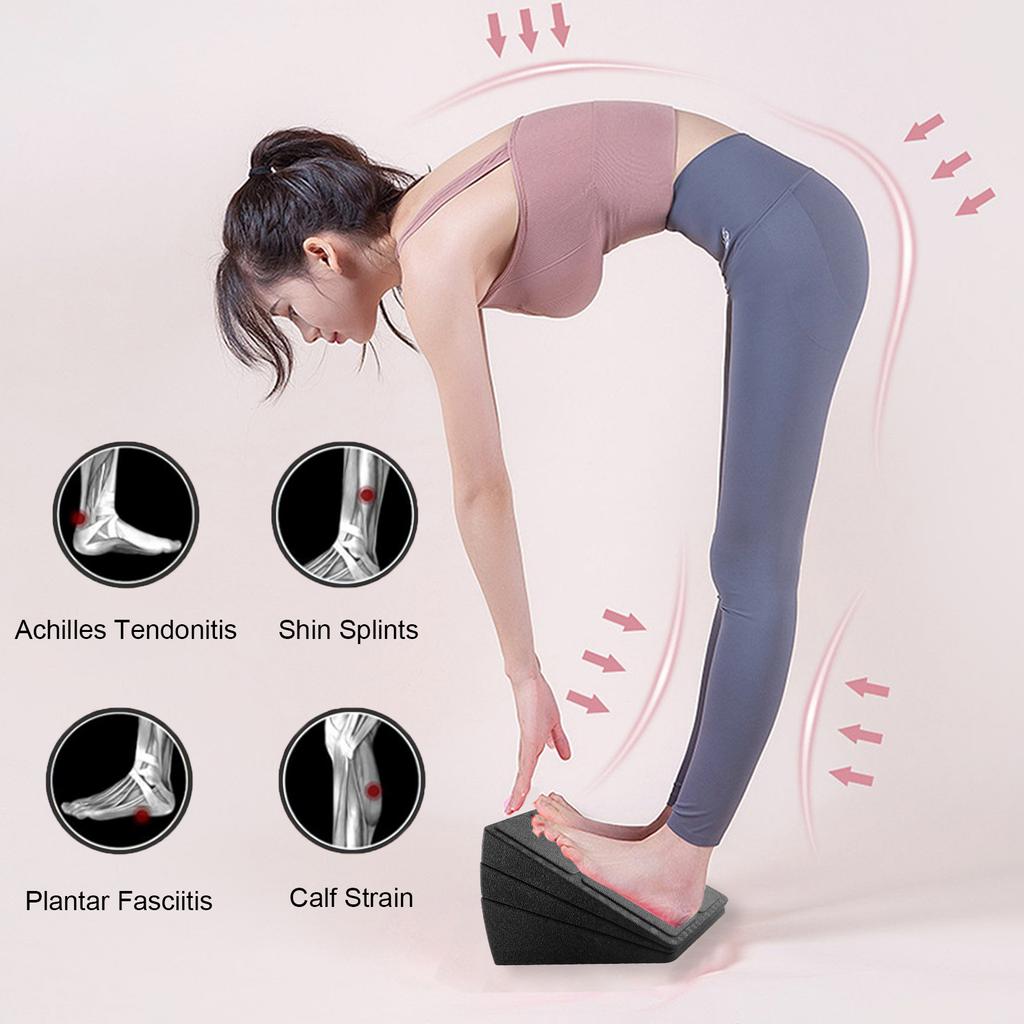Posture Board 3PCS Slant Board For Calf Stretching Non Slip Professional Squat Ramp Squat Platform For Heel Elevated Squats And