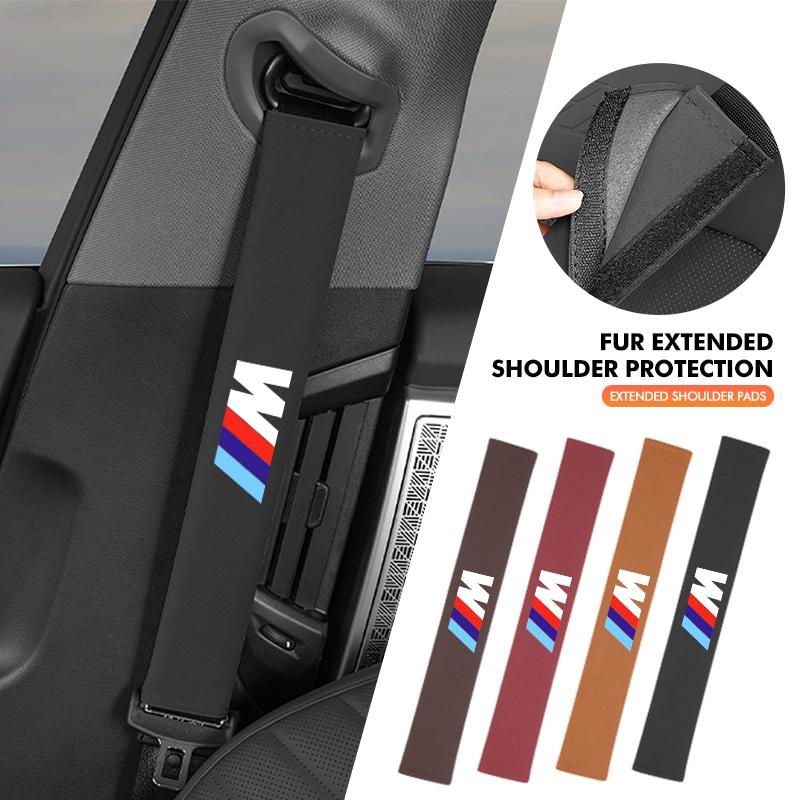 For BMW Car Seat Belt Cover Shoulder Strap Pad Accessories E70 E91 E30 G30 E53 M3 M5 X6 X4 X7 E92 E93 X1 X3 X5 blhn58