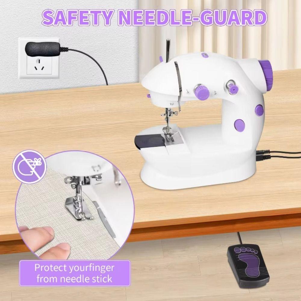 Dual Speed Electric Sewing Machine LED Light Portable Sewing Machine Mini Sewing Machine Beginners