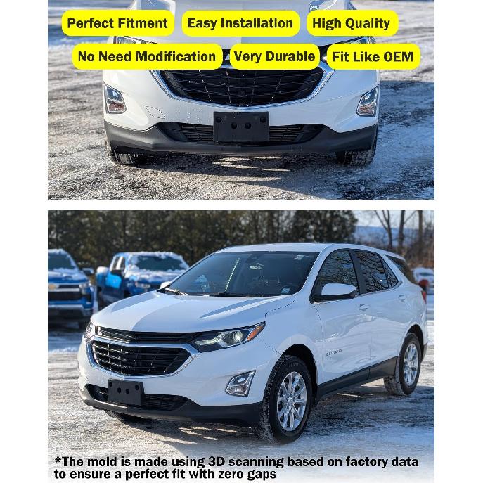 Front License Plate Frame for Chevy Equinox 2018 2019 2020 2021 Front Bumper License Plate Holder Mounting Bracket Replace # 23320630 GM1068190