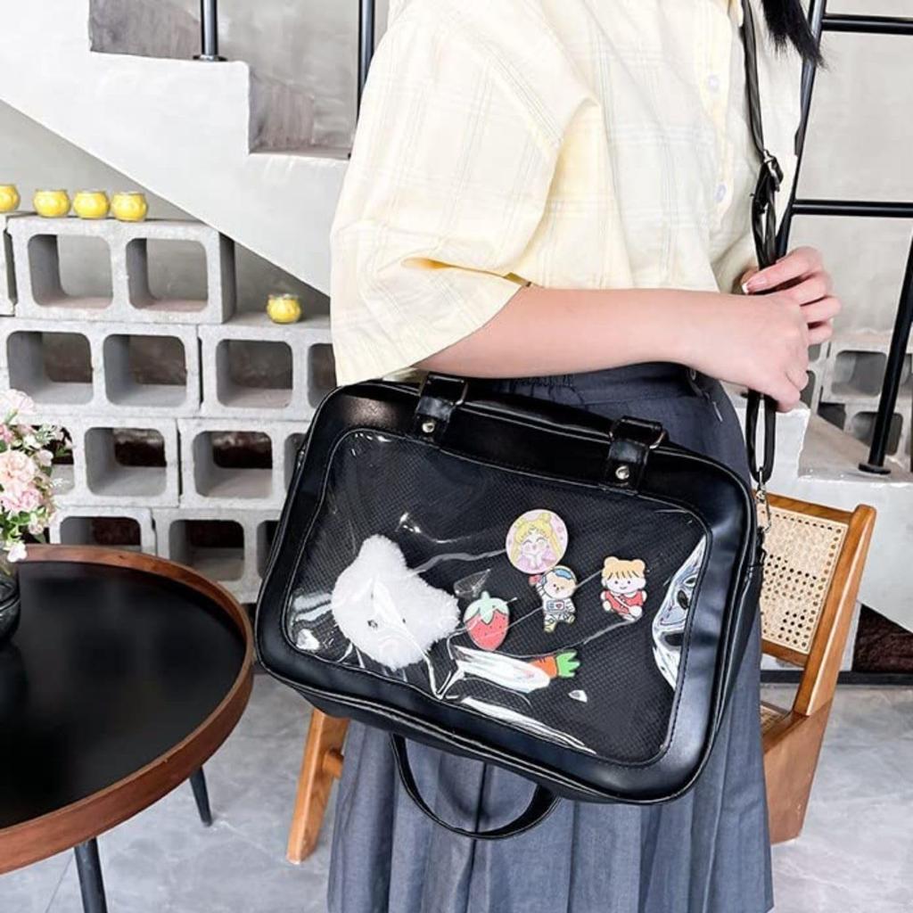 Ita Ita Tote School Shoulder Shoulder Otaku Otaku Landmine White [Harujio] Bag, Bag, Bag, Bag, Bag, Bag, Activity, Activity, Type, Otaku, Black,