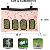 Rabbit Hay Feeder Bag, Large Capacity Rabbit Hay Bag Small Animal Hanging Hay Bag 600D Oxford Cloth Bunny Hay Feeder Bag for Rabbits Guinea Pigs