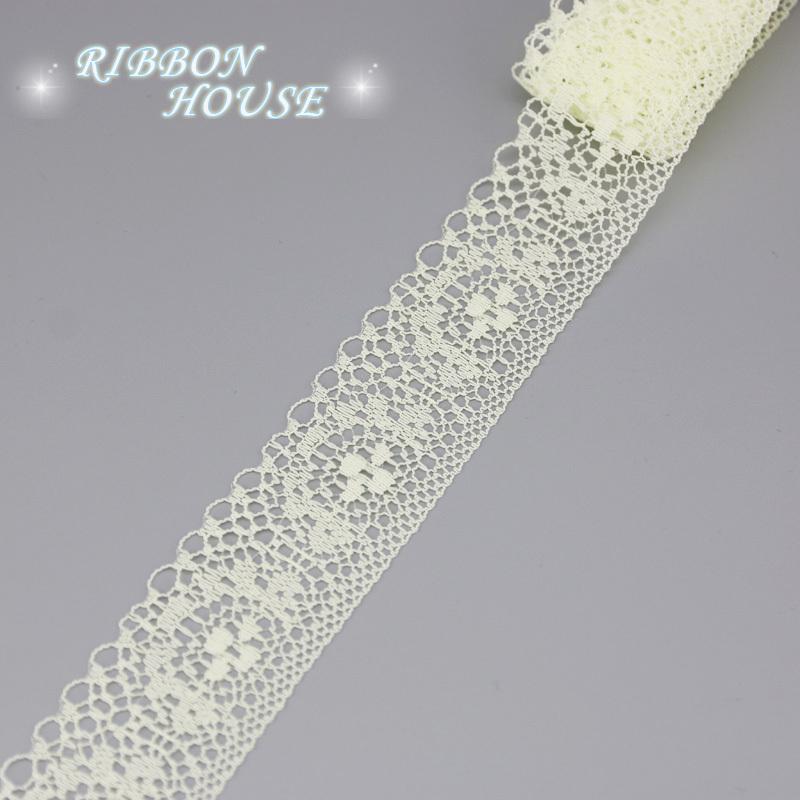 (10 Yards/roll) 40mm White Lace Fabric Webbing Decoration Packing Material