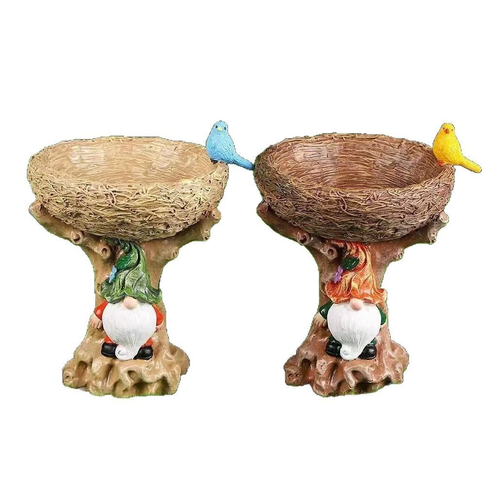 Resin Hummingbird Feeder Creative Bird Water Bowl Bird Raising Tool Bird Feeder Micro Landscape